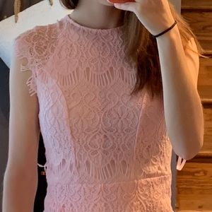 Light pink lace dress